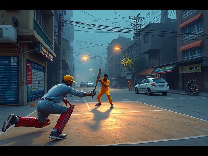 Gully Guardians gameplay screenshot showing Indian street cricket